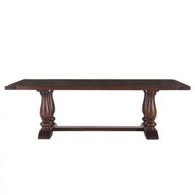 Rent to own Carmela 92-inch Solid Neem Wood Dining Table - Chestnut ...