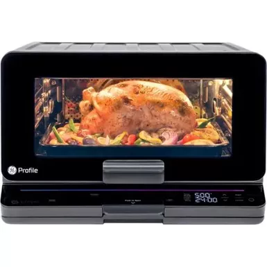 image of GE Profile - Smart Oven with No Preheat, Air Fry and Built-in WiFi - Black with sku:bb22097631-bestbuy