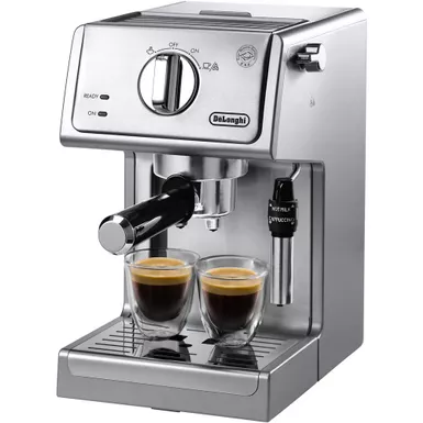 image of De'Longhi - 15-Bar Pump Espresso and Cappuccino Machine, Stainless Steel with sku:ecp3630-almo