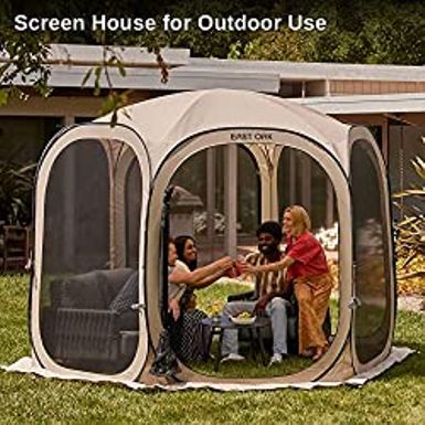 EAST OAK Screen House Tent Pop-Up, Portable Screen Room Canopy Camping 10x10 FT with Carry Bag for Patio, Backyard, Deck & Outdoor...