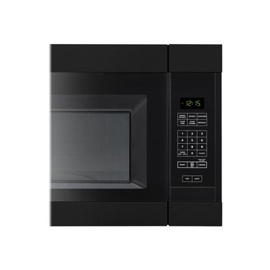 image of Amana Black Over-The-Range Microwave Oven with sku:amv2307bk-amv2307pfb-abt
