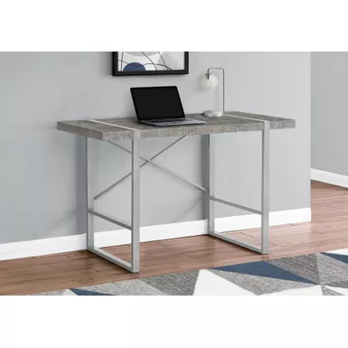 Computer Desk/ Home Office/ Laptop/ 48"L/ Work/ Metal/ Laminate/ Grey/ Contemporary/ Modern