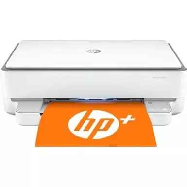 image of HP - ENVY 6055e Wireless Inkjet Printer with 3 months of Instant Ink Included with HP+ - White with sku:bb21704550-bestbuy