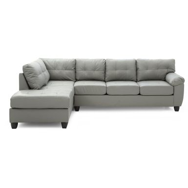 Gallant Faux Leather Sectional Sofa - Grey