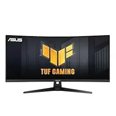 ASUS TUF Gaming 34” Ultra-Wide Curved Monitor (VG34VQ3B) - 21:9 QHD (3440x1440), 180Hz, 1ms, Extreme Low Motion Blur Sync, FreeSync Premium, Speaker, 90% DCI-P3, DisplayWidget Center, 3 yr Warranty