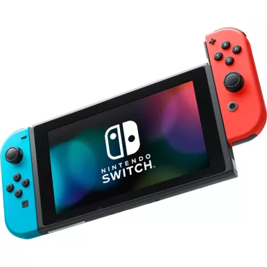 Nintendo Switch Gaming Console With Neon Blue Joy-Con Controllers