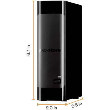 Angle Zoom. WD - easystore 18TB External USB 3.0 Hard Drive - Black