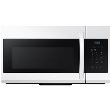 image of Samsung 1.7 Cu. Ft. White Over-The-Range Microwave with sku:me17r7021ew-electronicexpress