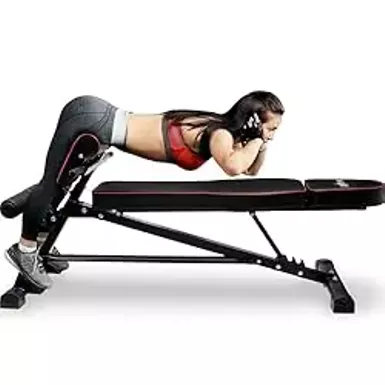 Yes4All Roman Chair, Multi-Functional Weight Bench, Sit Up Bench, Back Extension & Workout Bench for Core Training