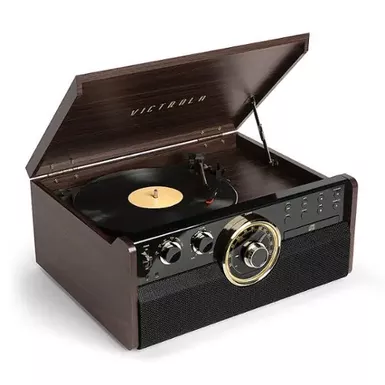 image of Victrola - Bluetooth Audio System - Gold/Brown/Black with sku:bb21262669-bestbuy
