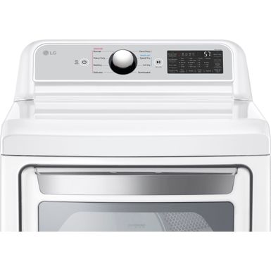Alt View Zoom 12. LG - 7.3 Cu. Ft. Smart Gas Dryer with EasyLoad Door - White