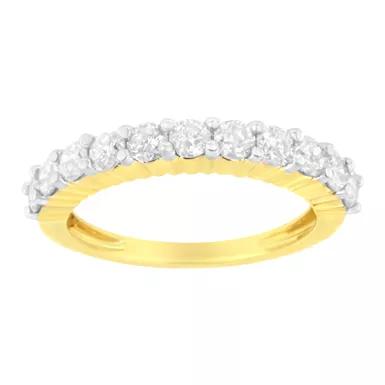 IGI Certified 10K Yellow Gold Diamond Band Ring (J-K,I1-I2) - Choice of ct wt & size