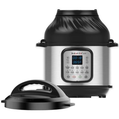 image of Instant Pot - 8 Quart Duo Crisp 11-in-1 Electric Pressure Cooker with Air Fryer - Stainless Steel/Silver with sku:bb21303720-6367865-bestbuy-instantpot