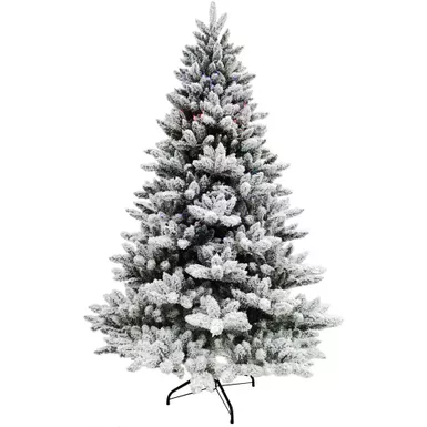 Fraser Hill Farm 7.5' Tree with 21 Function Fiber Optic and LED Dancing Lights w/ Timer