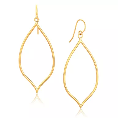 14k Yellow Gold Marquise Style Polished Earrings