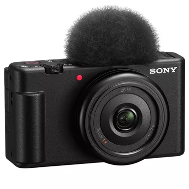 image of Sony - ZV-1F Vlog Camera for Content Creators and Vloggers - Black with sku:bb22041811-bestbuy