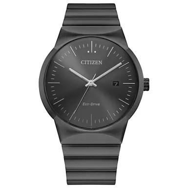 image of Citizen - Mens Axiom Eco-Drive Gray Ion-Plated Watch Gray Dial with sku:bm7587-52h-powersales