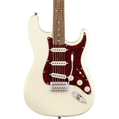 image of Squier Classic Vibe '70s Stratocaster Electric Guitar, Indian Laurel Fingerboard, Olympic White with sku:sq374020501-adorama