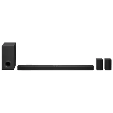 LG - 7.1.3 Channel S90TR Soundbar with Wireless Subwoofer and Rear Speakers, Dolby Atmos, DTS:X and WOW Orchestra - Black