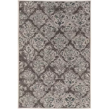 image of Vallen Gray And Blue 8X10 Area Rug with sku:lfxsr2350-linon