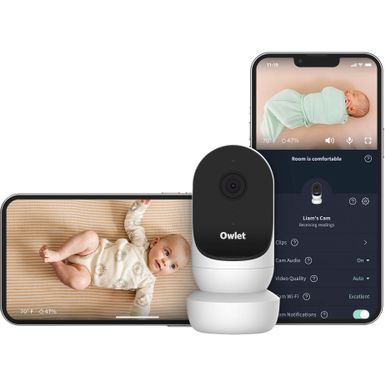 image of Owlet - Cam 2, HD Video Baby Monitor - White with sku:bb22066754-6509538-bestbuy-owlet