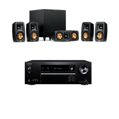 image of Klipsch Reference Theater Pack 5.1-Channel Speaker System with Onkyo TX-SR494 7.2-Channel A/V Receiver with sku:kp1069074c-adorama