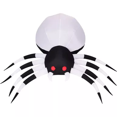 6-Ft. Wide Prelit Inflatable Spider with Disco Lights