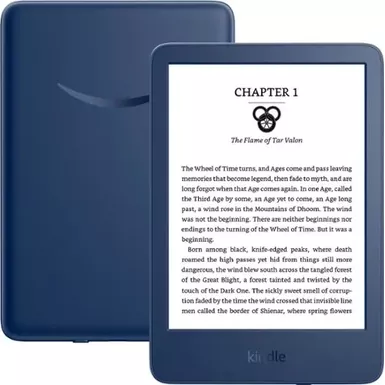 image of Amazon - Kindle E-Reader (2022 release) 6" display - 16GB - 2022 - Denim with sku:bb22064996-bestbuy