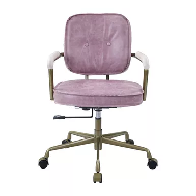 ACME Siecross Office Chair, Pink Top Grain Leather