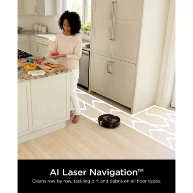 Shark - AI Ultra Robot Vacuum with Matrix Clean, Home Mapping, HEPA Bagless Self Empty Base, WiFI Connected - Black