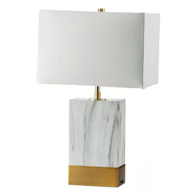image of Contemporary Metal Table Lamp in White/Gold with sku:idf-l731197-gl-foa