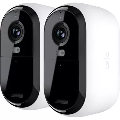 image of Arlo - Essential 2-Camera Outdoor Wireless 2K Security Camera (2nd Generation) with Color Night Vision - White with sku:bb22188487-bestbuy