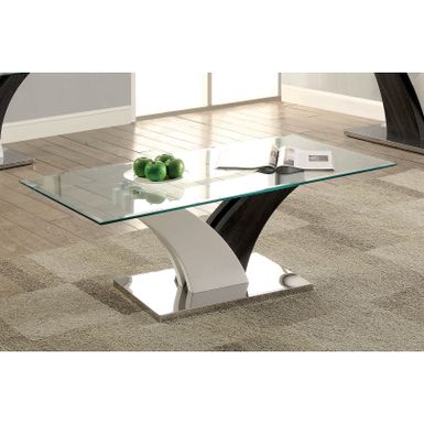 image of Furniture of America Bevelen Contemporary Two-Tone White/Dark Grey Coffee Table - White & Dark Grey with sku:ddmltgig0e4crzzbatrtsqstd8mu7mbs-fur-ovr
