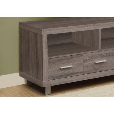 TV Stand/ 48 Inch/ Console/ Media Entertainment Center/ Storage Cabinet/ Living Room/ Bedroom/ Laminate/ Brown/ Contemporary/ Modern