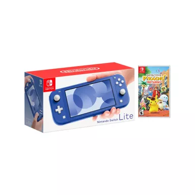 Nintendo Switch Lite Blue + Detective Pikachu Returns Bundle