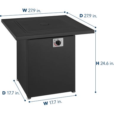 Alt View Zoom 15. Insignia™ - 28" Square Fire Table - Black