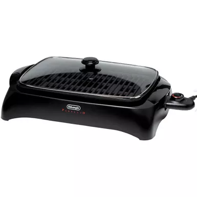 image of De'Longhi - Healthy Indoor Grill with Die-Cast Aluminum Non-Stick Cooking Surface with sku:bg24-almo