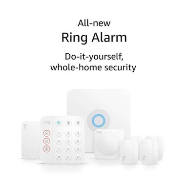 image of Ring Alarm 8-piece kit (2nd Gen) - home security system with optional 24/7 professional monitoring - Works with Alexa with sku:ringalarmkv2-electronicexpress