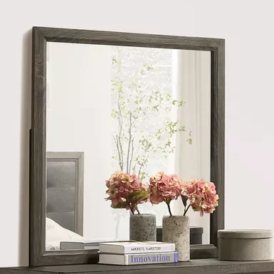 Transitional Mirror in Gray