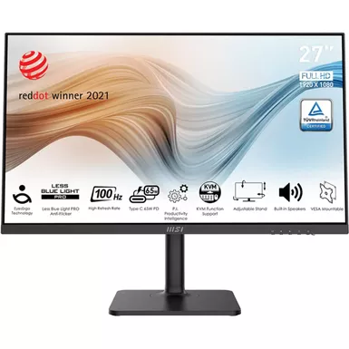 MSI Modern MD272XP 27" 16:9 Full HD 100Hz IPS LCD HDR Monitor, Matte Black