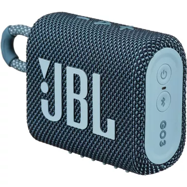 JBL - GO3 Portable Waterproof Wireless Speaker - Blue