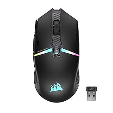 image of Corsair NIGHTSABRE RGB Wireless Gaming Mouse for FPS, MOBA - 26,000 DPI - 11 Programmable Buttons - Up to 100hrs Battery - iCUE Compatible - Black with sku:b0chn1dklv-amazon