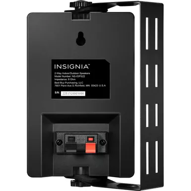 image of Insignia™ - 2-Way Indoor/Outdoor Speakers (Pair) - Black with sku:bb21947641-bestbuy