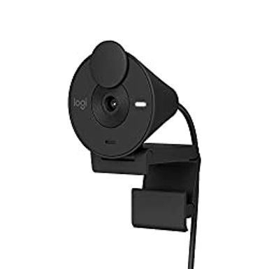 image of Logitech Brio 301 Full HD Webcam with Privacy Shutter, Noise Reduction Microphone, USB-C, certified for Zoom, Microsoft Teams, Google Meet, Auto Light Correction - Black with sku:b09whrsj83-log-amz