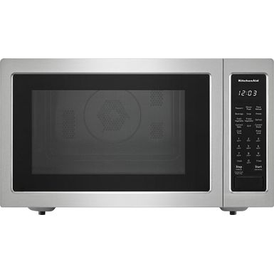 image of KitchenAid - 1.5 Cu. Ft. Convection Microwave with Sensor Cooking and Grilling - Stainless Steel with sku:kmcc5015gss-kmcc5015gss-abt