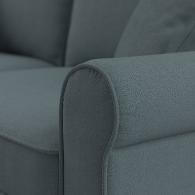 Hudson 102W Sectional Couch and Living Room Set by Bush Furniture - French Gray Herringbone