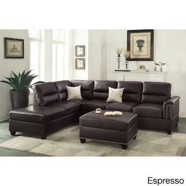 Rent To Own Padres 3 Piece Sectional Sofa Set Espresso