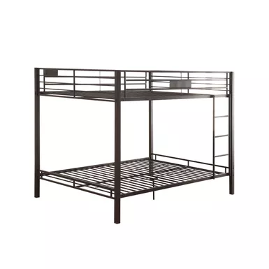 image of ACME Limbra Queen/Queen Bunk Bed, Sandy Black with sku:38015-acmefurniture