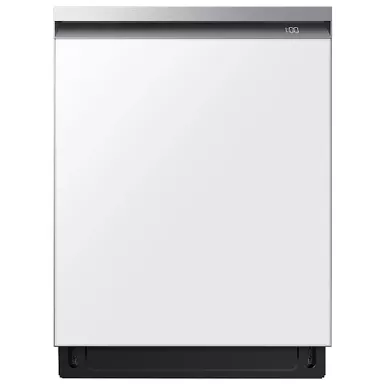 image of Samsung - Bespoke AutoRelease Dry Smart Built-In Stainless Steel Tub Dishwasher with 3rd Rack, StormWash+, 42 dBA - White Glass with sku:bb22066470-bestbuy