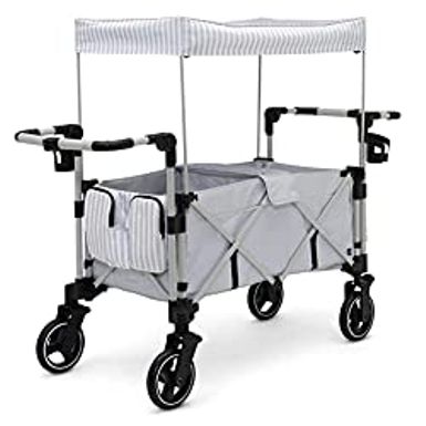 image of babyGap by Delta Children Deluxe Explorer Wagon - Greenguard Gold Certified,Grey Stripes with sku:b0btf4cm4q-del-amz